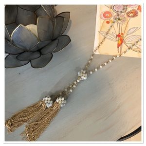 Vintage long quartz necklace